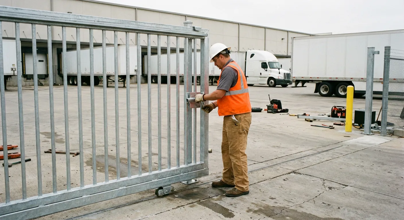 Heavy-duty temporary fencing installation in Granada Hills