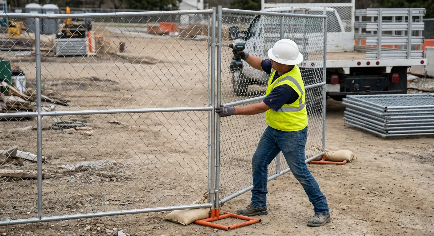 Modular fence reconfiguration system in action in Granada Hills, CA