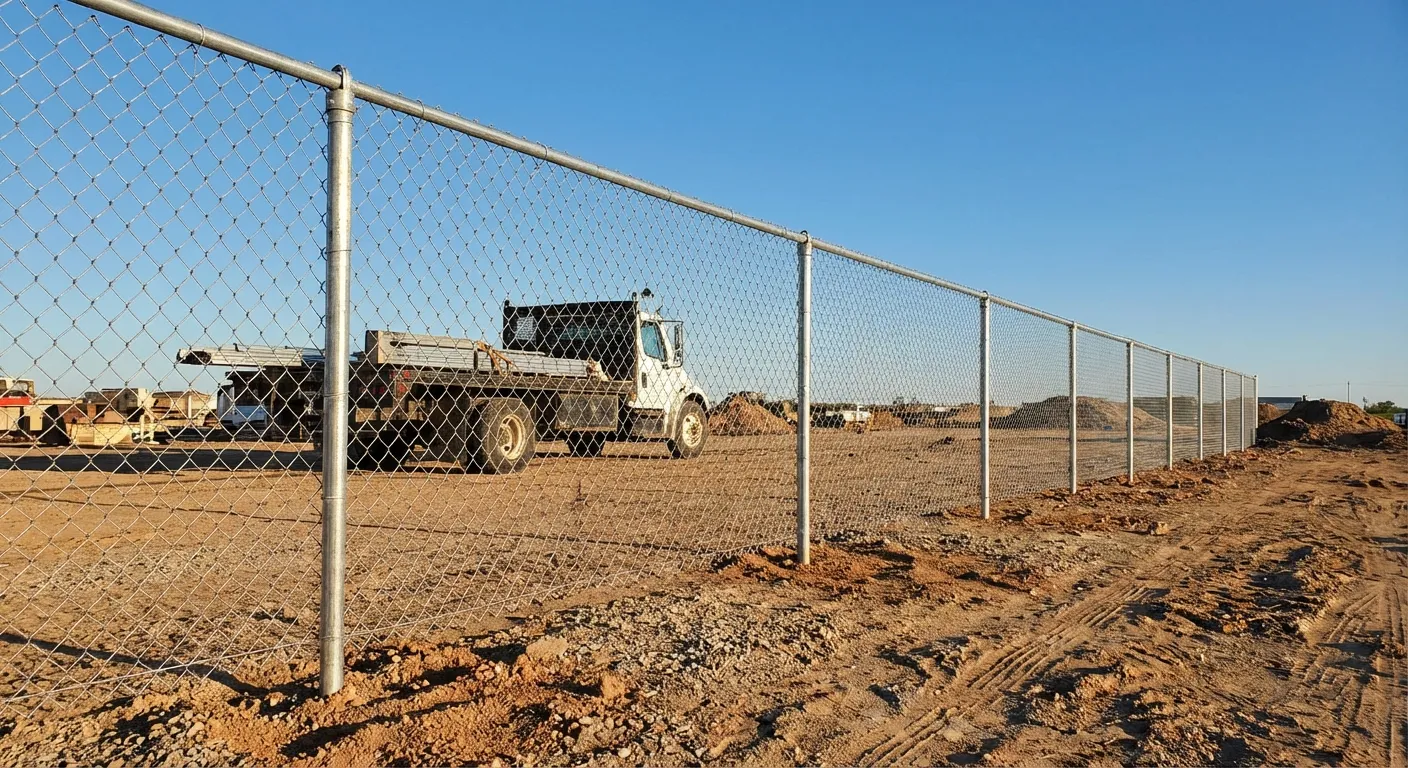 Wind-rated temporary fencing site in Granada Hills, CA