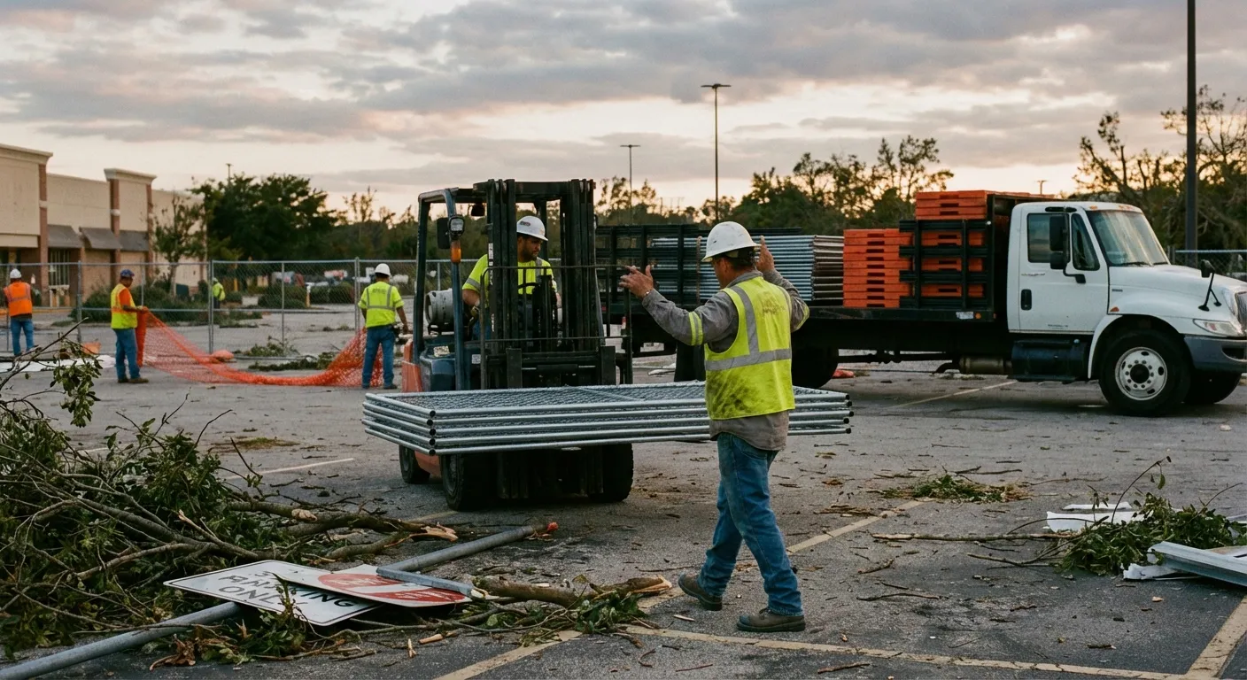 Emergency fencing deployment in Granada Hills, CA