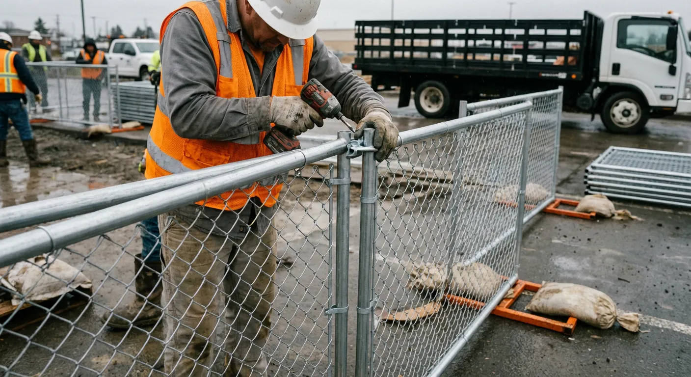 Physical security fencing for site investigation in Granada Hills, CA