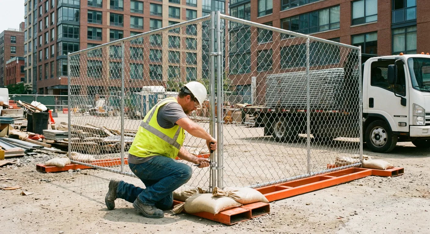 Temporary fence rental services in North Granada Hills
