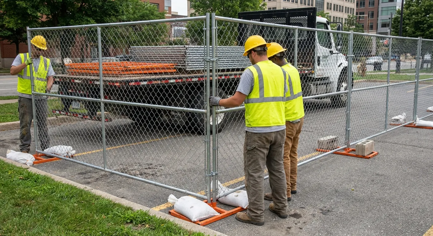 Temporary fencing solutions meeting Granada Hills requirements