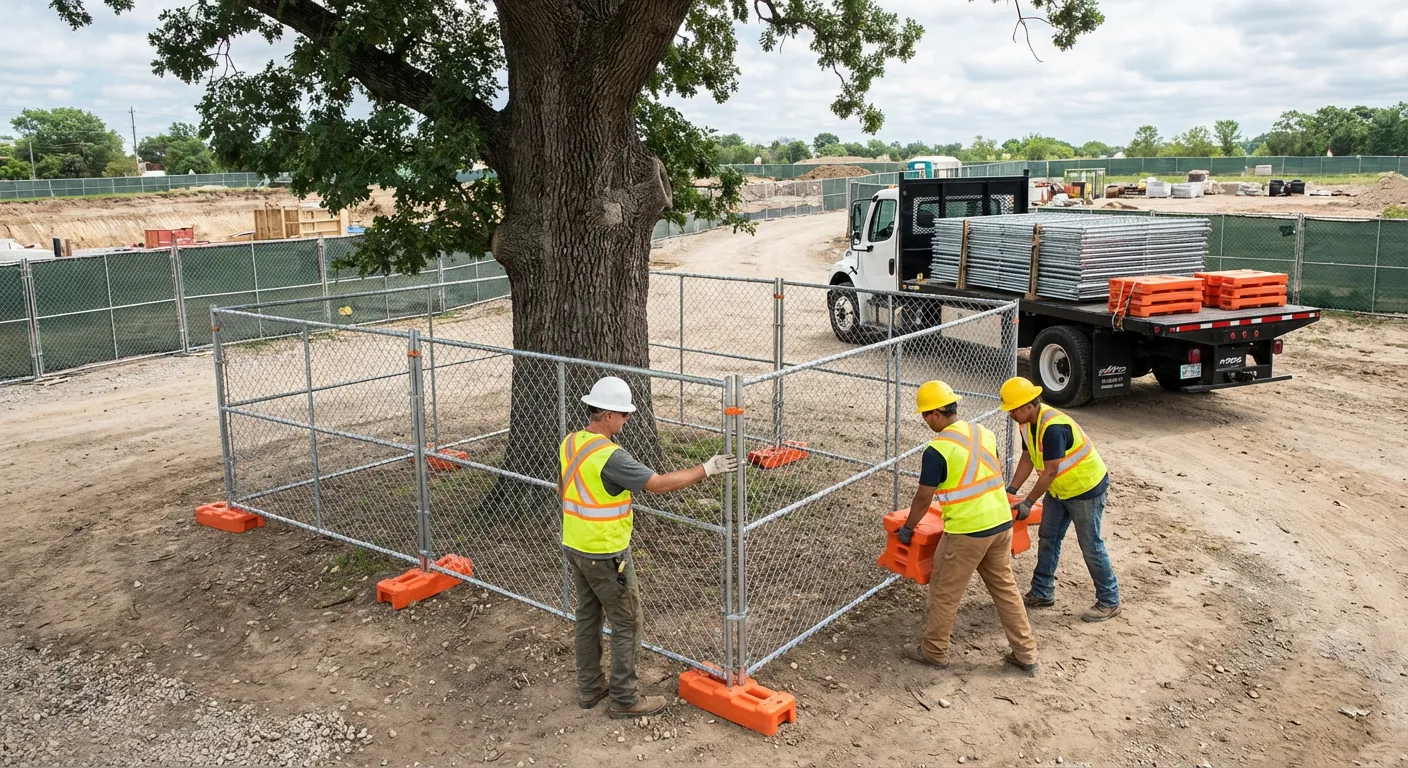 Temporary gate rental and secure perimeter fencing in Granada Hills, CA