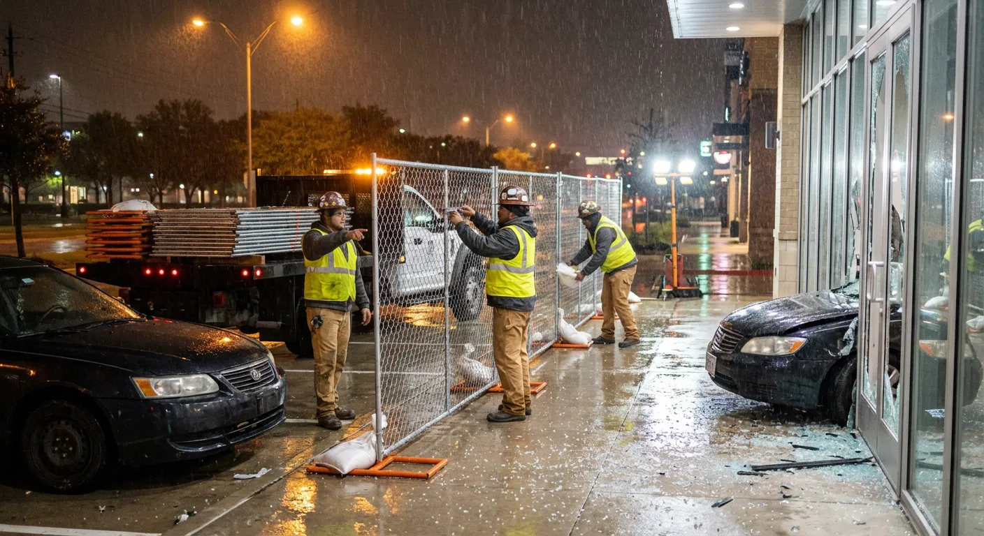 Emergency temporary fencing and dispatch logistics in Granada Hills, CA
