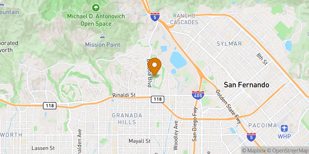  neighborhood map in Granada Hills, CA