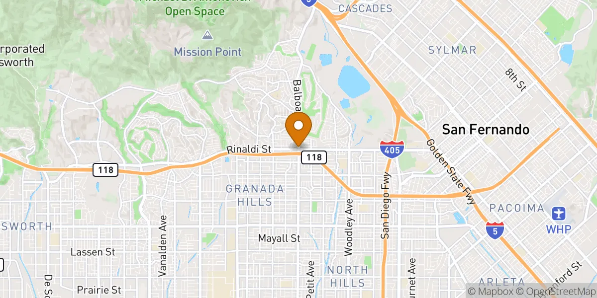  neighborhood map in Granada Hills, CA