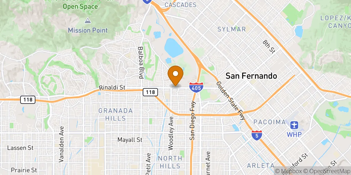  neighborhood map in Granada Hills, CA