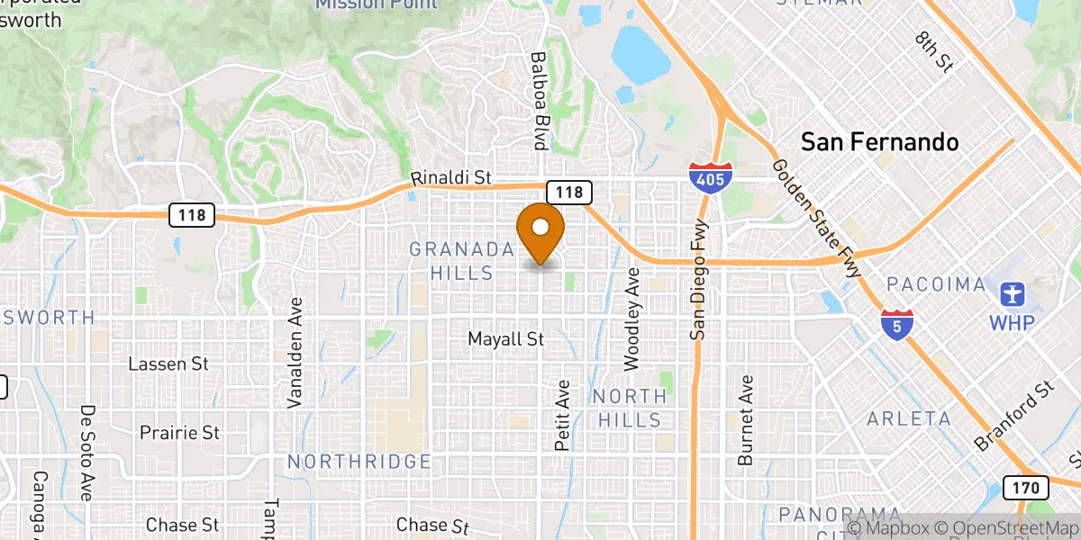  neighborhood map in Granada Hills, CA