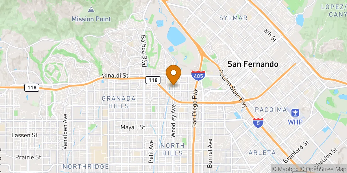  neighborhood map in Granada Hills, CA