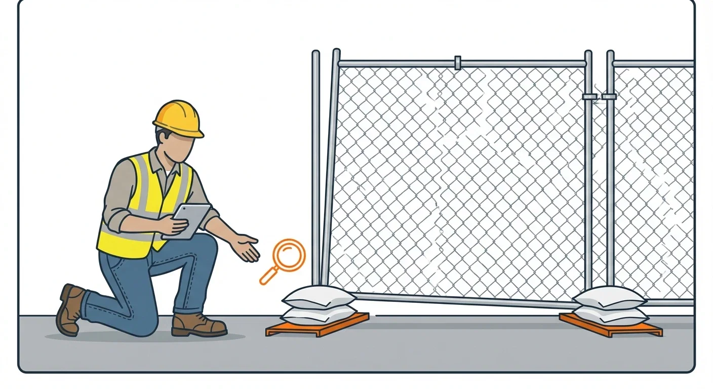 Diagram showing causes of temporary fence instability in Granada Hills, CA