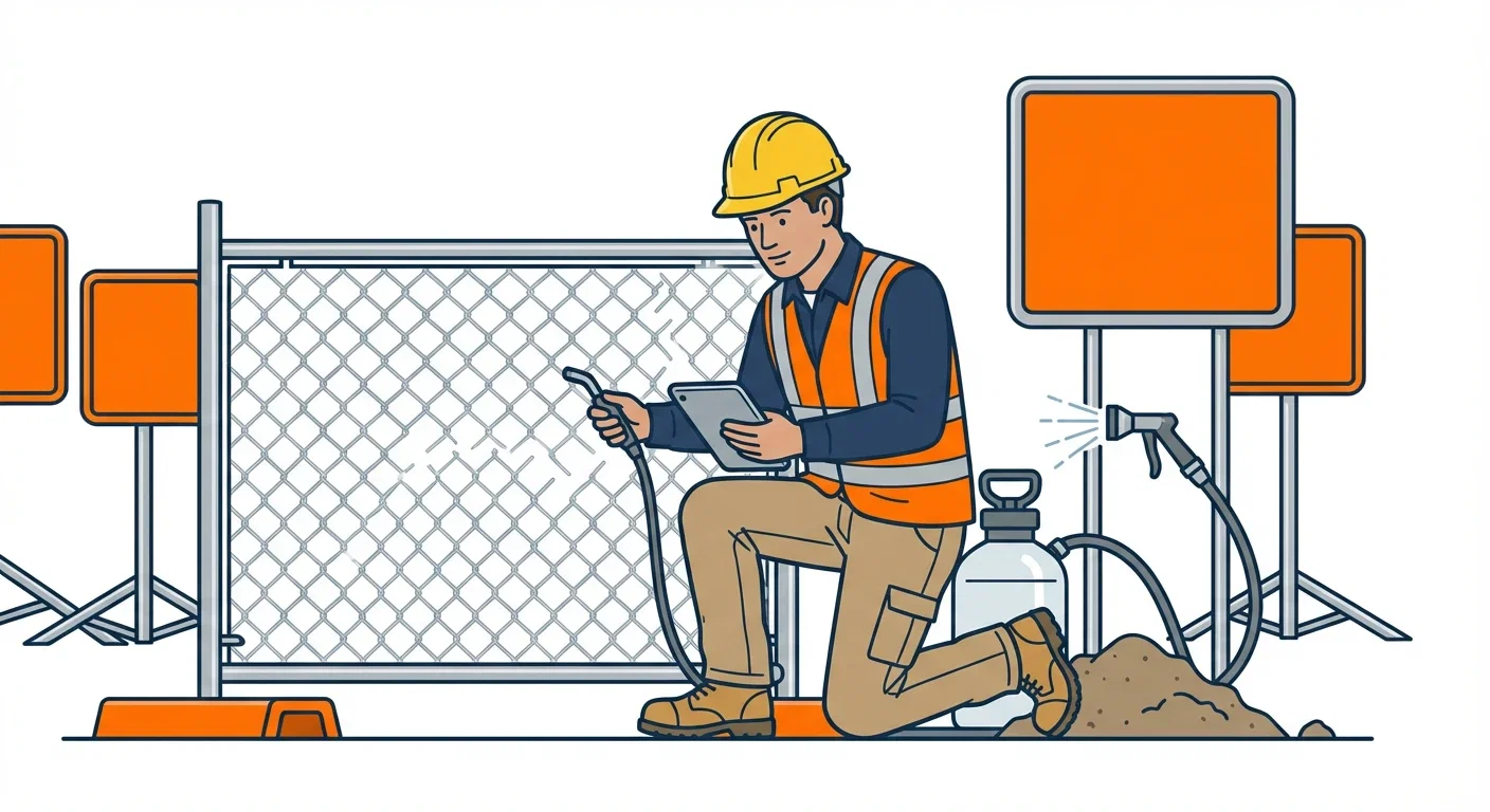SWPPP Dust Compliance Warning Signs Infographic in Granada Hills, CA